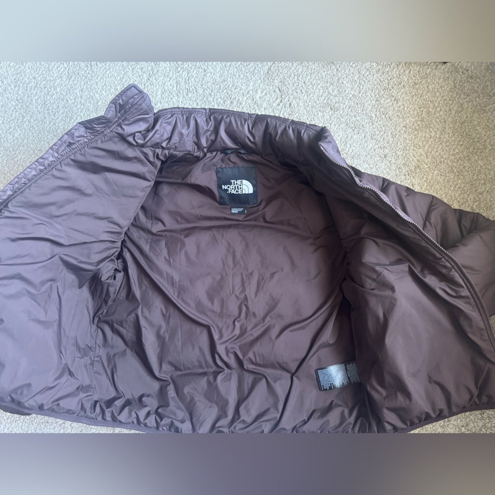 Women the North Face 2000 Jacket puffer coat Brown Small - Picture 3 of 4